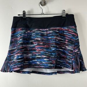 Lululemon Play off The Pleats Multicolor Hindshu Alpine White Tennis Skirt 6